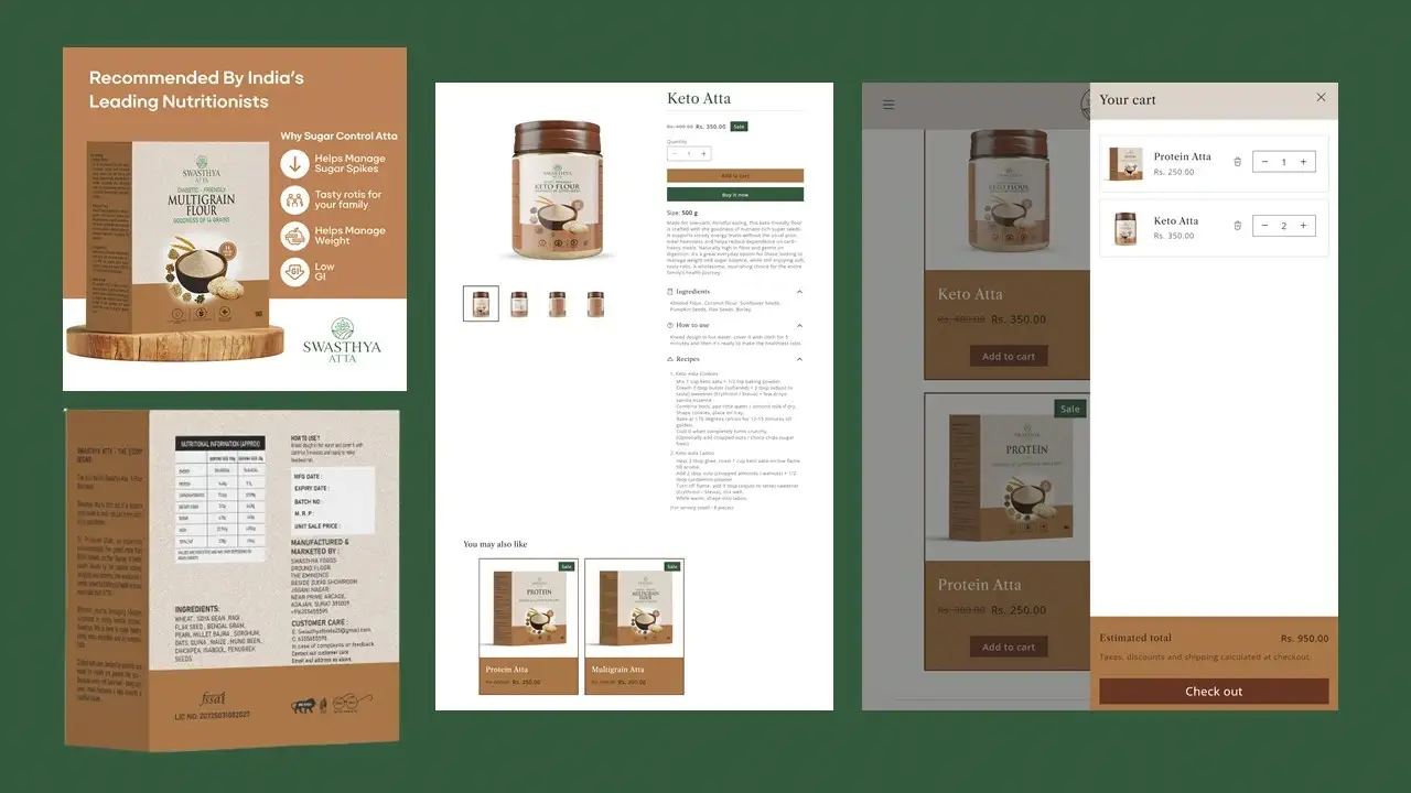 Website Design & Development work for a food brand